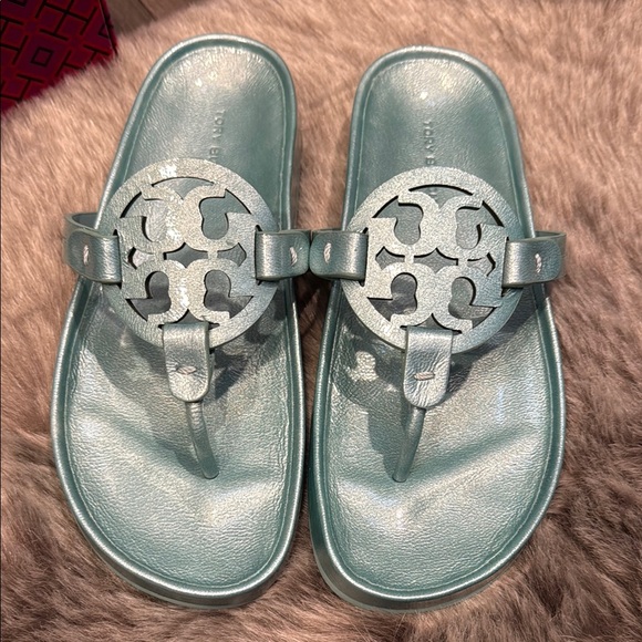Tory Burch | Miller Cloud Sandals | Audrey Blue | 7.5 - Picture 4 of 9
